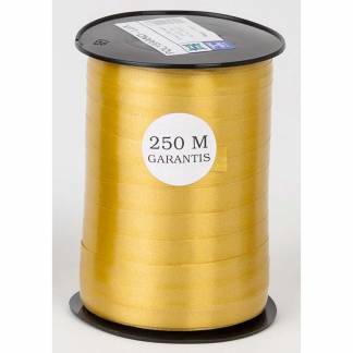 Gavebånd glat guld 10mmx250m nr. 06