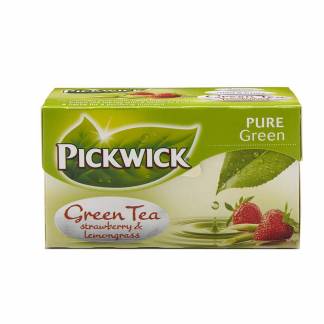 Te Pickwick grøn te Jordbær+Citron 20breve/pak