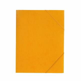 Kartonmapper C4 med 3 klapper & elastik gul 400g