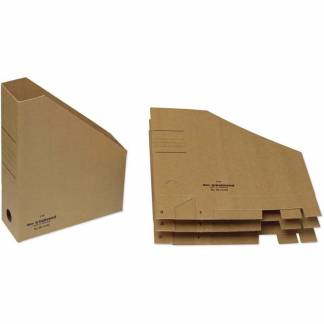 Tidsskriftskassette karton A4 brun rygbrd. 7,5cm