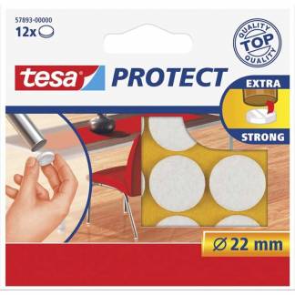 Filtpuder tesa hvide Ø22mm 12stk/pak