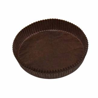 Bageform nr.200 pergament brun Ø145x30mm mazarin 1000stk/pk