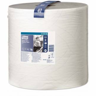 Aftørringspapir Tork Kraftig W1 hvid 2-lags perf 340m 1rl