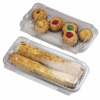 Plastbakke m/hængslet låg v422 konfektbox 220x111x44mm 500stk