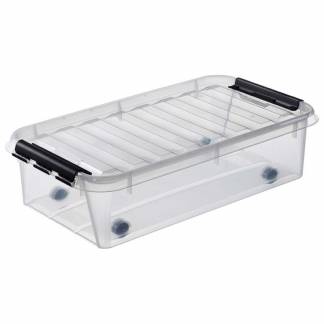 Plastkasse SmartStore Classic 35 35l m/låg & hjul 72x40x19cm