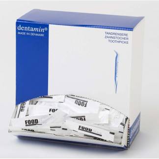 Tandstikkere plast indpakket FOODline/dentamin 1200stk/pak