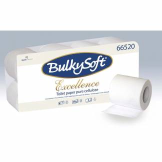Toiletpapir Bulky Soft Excellence 3-lags hvid 250ark 29m 72rul/kar