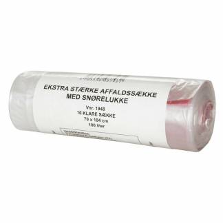 Plastiksæk LLDPE 720x1040mm Super 30my 100L 10stk/rul