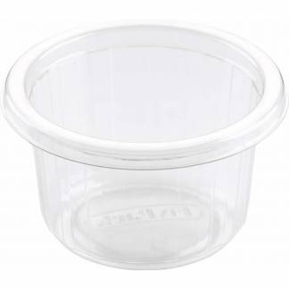 Plastbakke Fixpack rund klar APET Ø80x46mm 110ml 1000stk/kar