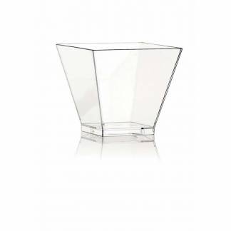 Dessertbæger på fod PS klar firkantet 60ml Kova 300stk/ka