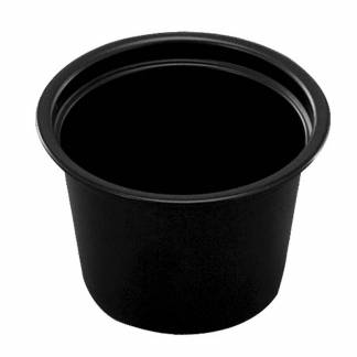Dressingbæger 30ml/1 oz Ø44x30mm sort PP 250stk/pak
