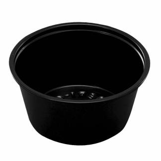 Dressingbæger 90ml/3 oz Ø74x32mm sort PP 250stk/pak