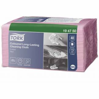 Allround-klud Tork Premium W8 Small Pack rød 30x38cm 40stk
