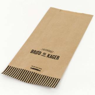 Bagerpose m/sidefals mellem Friskbagt brød og kager 500stk/pk