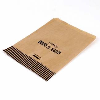 Bagerpose 1,5kg ribbet brun Friskbagt brød og kager 1000stk