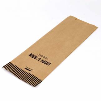 Grovbr&oslash;dspose 46cm ribbet brun Friskbagt br&oslash;d og kager 500stk