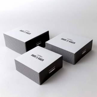 Kage&aelig;ske 190x190x80mm m/l&aring;g & rude 100st friskbagt