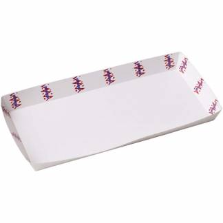 Pølsebakke m/kant 200x90x20mm indvendigt tryk 100stk