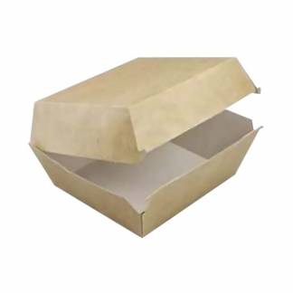 Burgeræske brun/hvid 120x120x80mm 240stk/pak