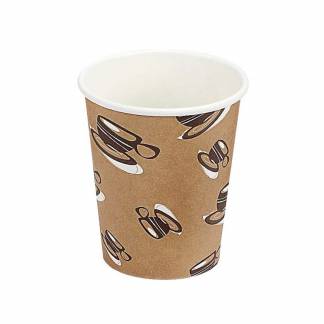 Kaffebæger 8oz 25cl Hot Cup Single Wall pap 1000stk/kar