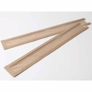 Flutespose med rude i brun 40g 100/45x655mm 500stk/pak