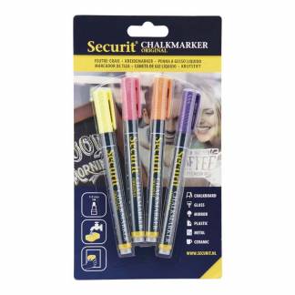 Chalkmarker Securit tropical 1-2mm 4stk/pak