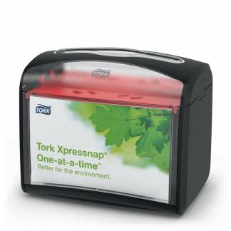Dispenser bordservietter Tork sort/klar N4 t/IF servietter