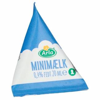 Kaffemælk Mini mælk 20ml i brik 0,4% 100stk/kar