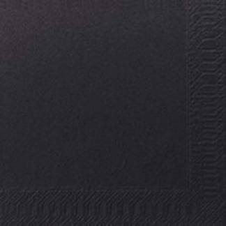 Servietter Duni 3-lags sort 24cm 2000stk/kar