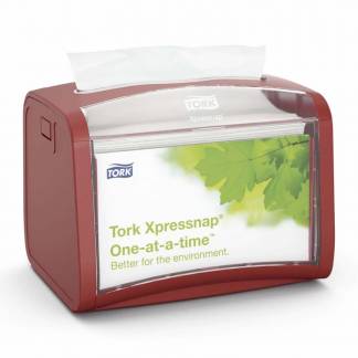 Dispenser Tork Bordservietter Interfoldet N4 rød 272612 1stk