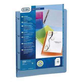 Ringordner PP ELBA A4 30mm ryg 4 o-ringe blå