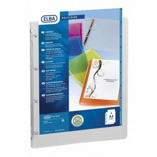 Indstiksmappe A4 Polyvision 20mm m/forsidelomme klar