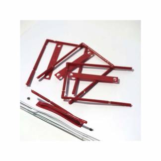 B-binder rød m/overligger og etiket 100stk/pak