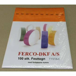 Festtegn TYSTAR 250x20mm orange