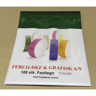 Festtegn TYSTAR 250x20mm gr&oslash;n