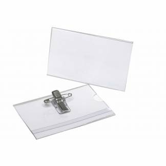 Kongresmærker m/nål og klemme 55x90mm 865207 50stk/pak