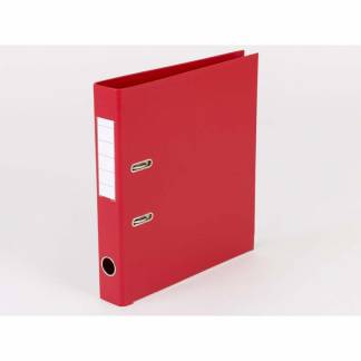 Brevordner Q-Line rød A4 metalskinne 50mm ryg
