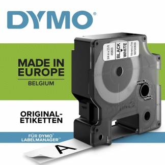 Labeltape DYMO D1 45803 S0720830 19mmx7m sort på hvid