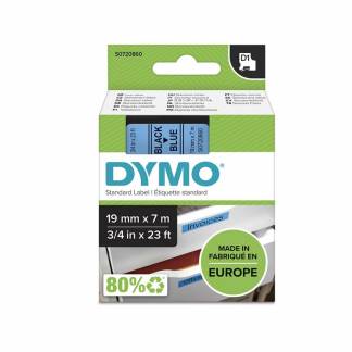 Labeltape DYMO D1 45806 S0720860 19mmx7m sort på blå