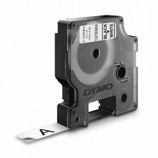Labeltape DYMO D1 durable ekstra stærk 12mmx5,5m sort på hvid