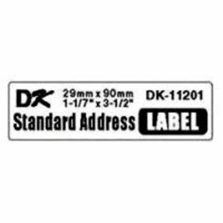 Label Brother hvid DK11201 29x90mm adresse 400stk/rul