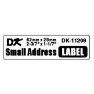 Label Brother hvid DK11209 29x62mm adresse 800stk/rul