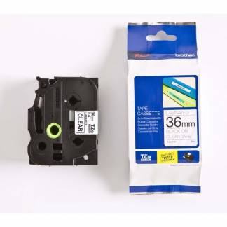 Labeltape Brother TZe-161 36mmx8m sort på klar lamineret