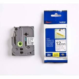 Labeltape Brother TZeS131 12mmx8m sort p&aring; klar st&aelig;rk kl&aelig;b