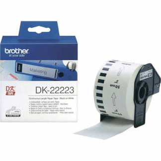 Label Brother hvid DK-22223 50mmx30,48m papirtape