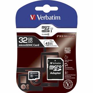 Micro SD card Verbatim 32GB HC 44083 PRO Class 10 m/adapter