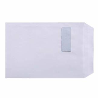 Kuverter m/rude hvid 229x324mm C4p 90g 13746 500stk/pak