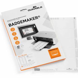 Indstik til kongresmærker på A4 ark hvid 90x54mm 10stk/ark 20ark/pak