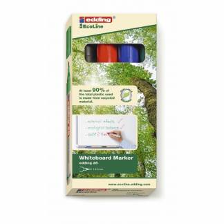Whiteboardmarker edding 28 EcoLine ass. 1,5-3mm 4stk/sæt