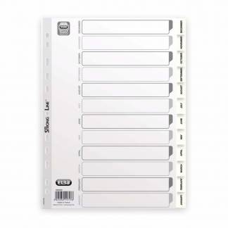 Register Elba Strong-Line A4 Dec-Jan m/forblad PP hvid